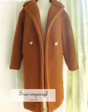 Faux Fur Teddy Coat Long Women Lamb 10 Color thick SUN-IMPERIAL United States