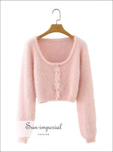 Floral Applique Knit Cardigan - Sun Imperial (photo 4)