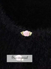 Floral Applique Knit Cardigan - Sun Imperial (photo 6)