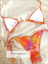 Green floral and orange geo print bikini - Sun Imperial (photo 11)