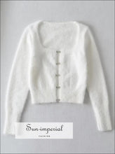 Fluffy Cropped Cardigan with Hook Front - Sun Imperial (photo 3)