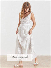 Fullerton Dress- Lace White Midi Dress for Women Sleeveless High Bandage Dress, Elegant, Female Dresses, Sleeveless, vintage SUN-IMPERIAL 