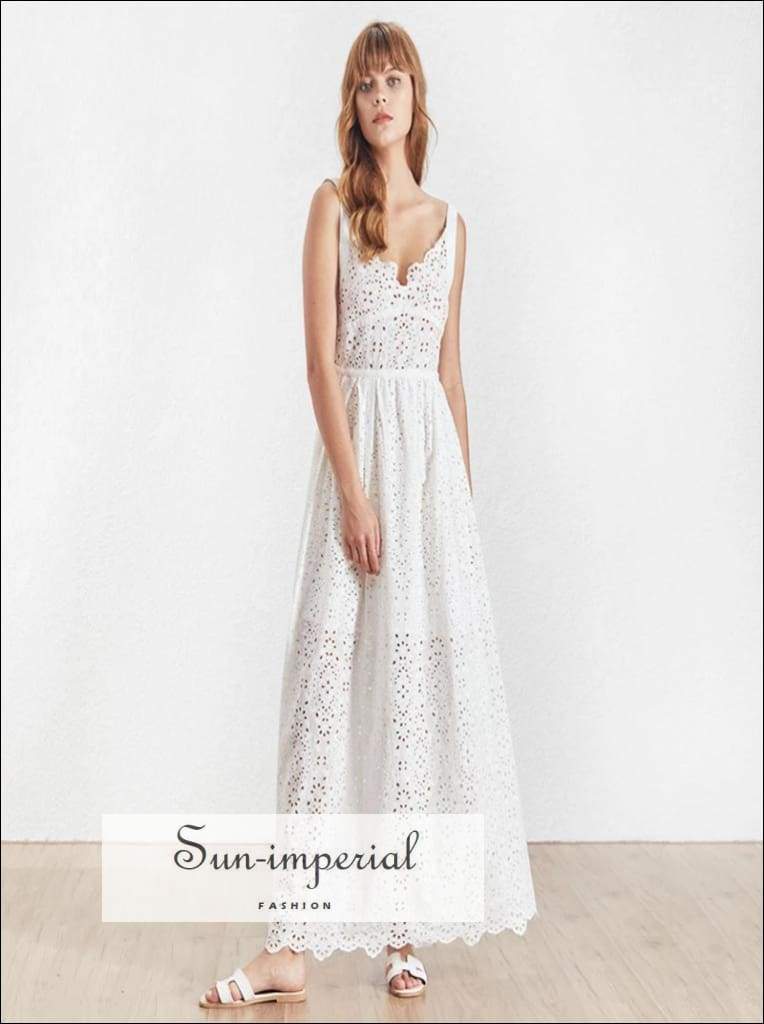 Fullerton Dress- Lace White Midi Dress for Women Sleeveless High Bandage Dress, Elegant, Female Dresses, Sleeveless, vintage SUN-IMPERIAL 