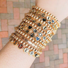 Gold bead word bracelet - Sun Imperial (photo 9)