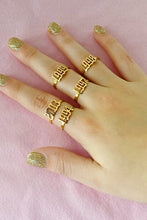 18k gold plated birth year ring - Sun Imperial (photo 1)