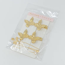 Gold butterfly hair clips and pin set - Sun Imperial (photo 6)
