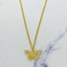 Gold plated butterfly pendant necklace - Sun Imperial (photo 4)