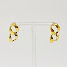 Gold plated chain drop earrings - Sun Imperial (photo 1)