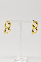 Gold plated chain drop earrings - Sun Imperial (photo 2)