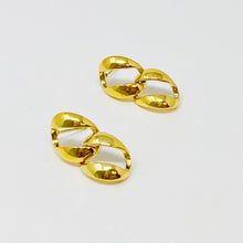 Gold plated chain drop earrings - Sun Imperial (photo 3)