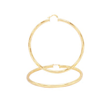 14k gold slit cut hoop earrings 80mm - Sun Imperial (photo 1)