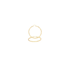 14k gold slit cut hoop earrings 30mm - Sun Imperial (photo 3)