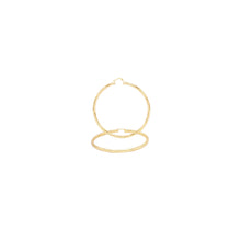 14k gold slit cut hoop earrings 40mm - Sun Imperial (photo 4)