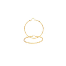 14k gold slit cut hoop earrings 50mm - Sun Imperial (photo 5)