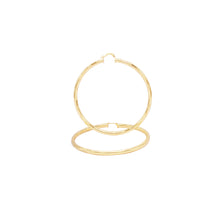 14k gold slit cut hoop earrings 60mm - Sun Imperial (photo 6)