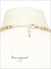 Golden Chunky Chain Choker Necklace for Women