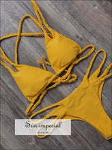 Halter Swimwear Swimsuit Padded Bikini Set SUN-IMPERIAL United States
