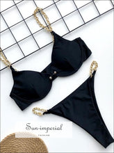 High Cut Thong B Swimsuit Solid Swimwear Women Brazilian Bikini Set SUN-IMPERIAL United States