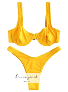 High Cut Underwire Bikini Set Swimwear Women SUN-IMPERIAL United States