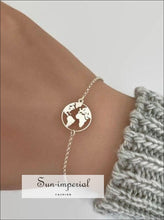 Hollow World Map Bracelet - Sun Imperial (photo 7)