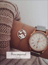 Hollow World Map Pendant Necklace - Sun Imperial (photo 3)