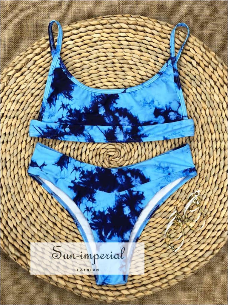 Sun-imperial - hook string bikini set - blue – Sun-Imperial