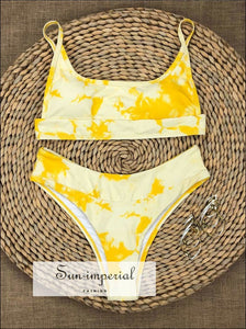 Hook String Bikini Set - Yellow bikini, bikini set, hot swimwear SUN-IMPERIAL United States