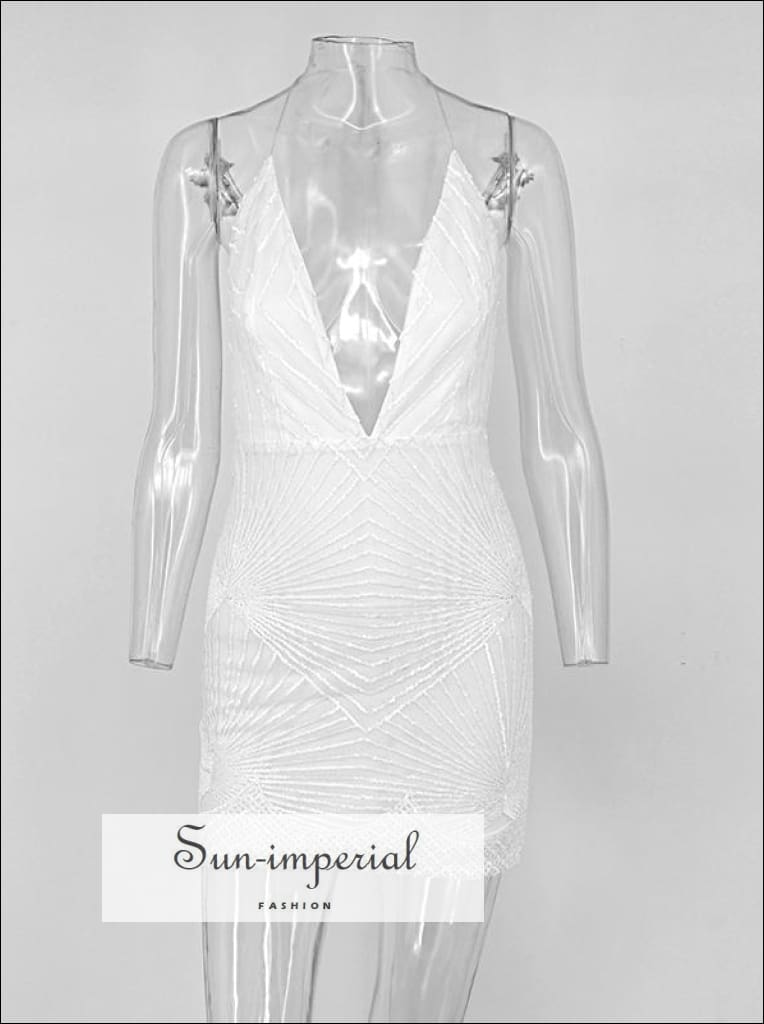 joyfunear sequin dress Joyfunear Square Neck Lantern Sleeve Drawstring Sequin Bodycon Dress
