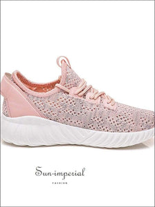 Kancoold Women’s Woven Fashion Mesh Breathable Casual Shoes Ladies Lace-up Sneakers Running SUN-IMPERIAL United States