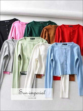Knit Button-Up Crop Cardigan - Sun Imperial (photo 2)