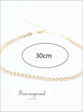 Layered Leaf Chain Sequin Choker - Sun Imperial (photo 2)