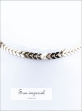Layered Leaf Chain Sequin Choker - Sun Imperial (photo 3)