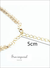 Layered Leaf Chain Sequin Choker - Sun Imperial (photo 4)