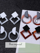 Leopard Print Acrylic Dangle Earrings - Sun Imperial (photo 3)