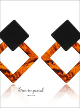Leopard Print Acrylic Dangle Earrings - Sun Imperial (photo 8)