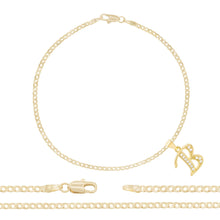 Initial Pendant Anklet Set