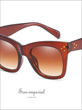 Luxury Rectangle Sunglasses Women Brand Design Vintage Colorful Transparent Fashion Cat Eye Sun SUN-IMPERIAL United States