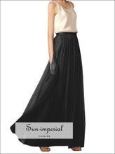 Maxi Long Skirt Soft Tulle Skirts Elastic Waist Wedding Party Boho Vintage SUN-IMPERIAL United States