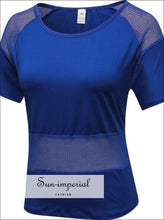 Mesh Transparent Design Fitness Jersey Female Slim Yoga top Comfortable Women’s T-shirts Dry Fit Sporty SUN-IMPERIAL United States
