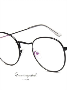 Mirror Metal Sunglasses Women Vintage Flat Round Glasses SUN-IMPERIAL United States