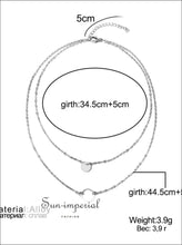 Multi-Layer Sequined Necklace - Sun Imperial (photo 2)
