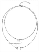 Multi-Layer Sequined Necklace - Sun Imperial (photo 6)