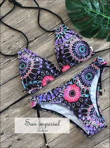 Multi Print Bikini Set Monokini Brazilian Biquini SUN-IMPERIAL United States