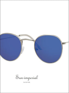 New Vintage Oval Sunglasses Women Clear Lens Eyewear Round Sun Glasses for Female - Silver SUN-IMPERIAL United States