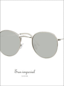New Vintage Oval Sunglasses Women Clear Lens Eyewear Round Sun Glasses for Female - Silver SUN-IMPERIAL United States