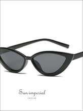 New Vintage Transparent Frame Women Cat Eye Black Sunglasses SUN-IMPERIAL United States