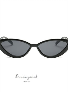 New Vintage Transparent Frame Women Cat Eye Light Gray Sunglasses SUN-IMPERIAL United States
