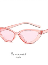 New Vintage Transparent Frame Women Cat Eye Light Gray Sunglasses SUN-IMPERIAL United States