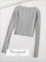 O-Neck Fine Knit Cropped Cardigan - Sun Imperial (photo 5)
