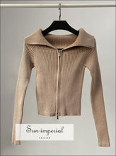Off Shoulder Zip Through Cardigan - Sun Imperial (photo 2)